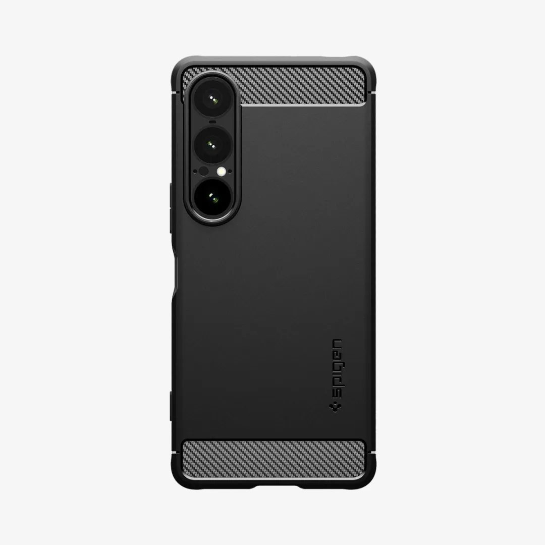 Spigen Rugged Armor Hoes Sony Xperia 10 VII - Zwart