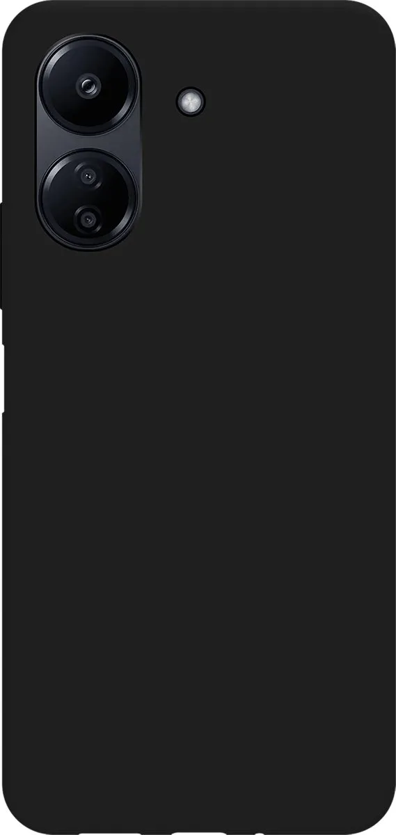 Just in Case Hoesje Xiaomi Redmi 13C - Siliconen - Zwart