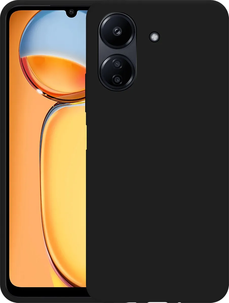 Just in Case Hoesje Xiaomi Redmi 13C - Siliconen - Zwart