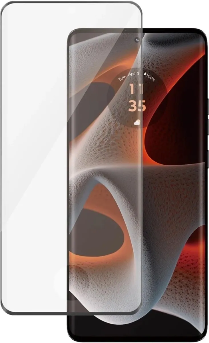 PanzerGlass Ultra-Wide Fit Motorola Edge 50 Pro/Ultra - Gehard Glas 9H - Zwart - afbeelding 6 van 6
