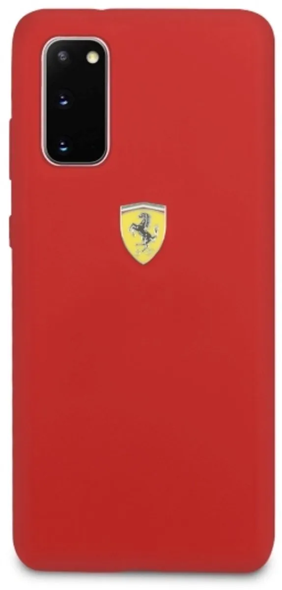 Ferrari SF Silicone Hoes Samsung Galaxy S20 - Rood
