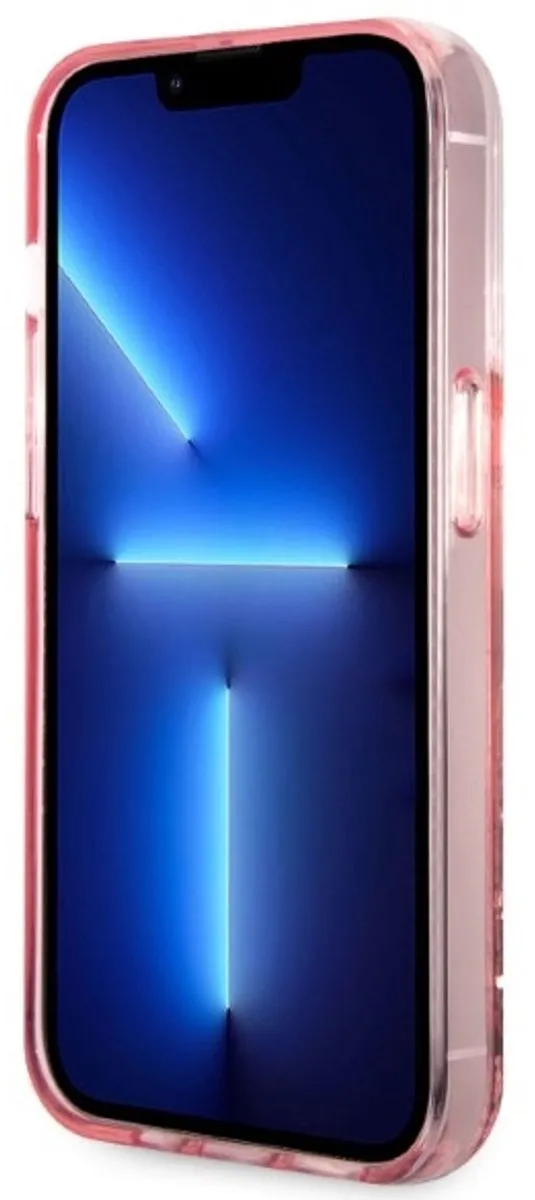 Karl Lagerfeld Glitter Serie iPhone 14 Pro Max Hoesje 3666339086992 - Roze