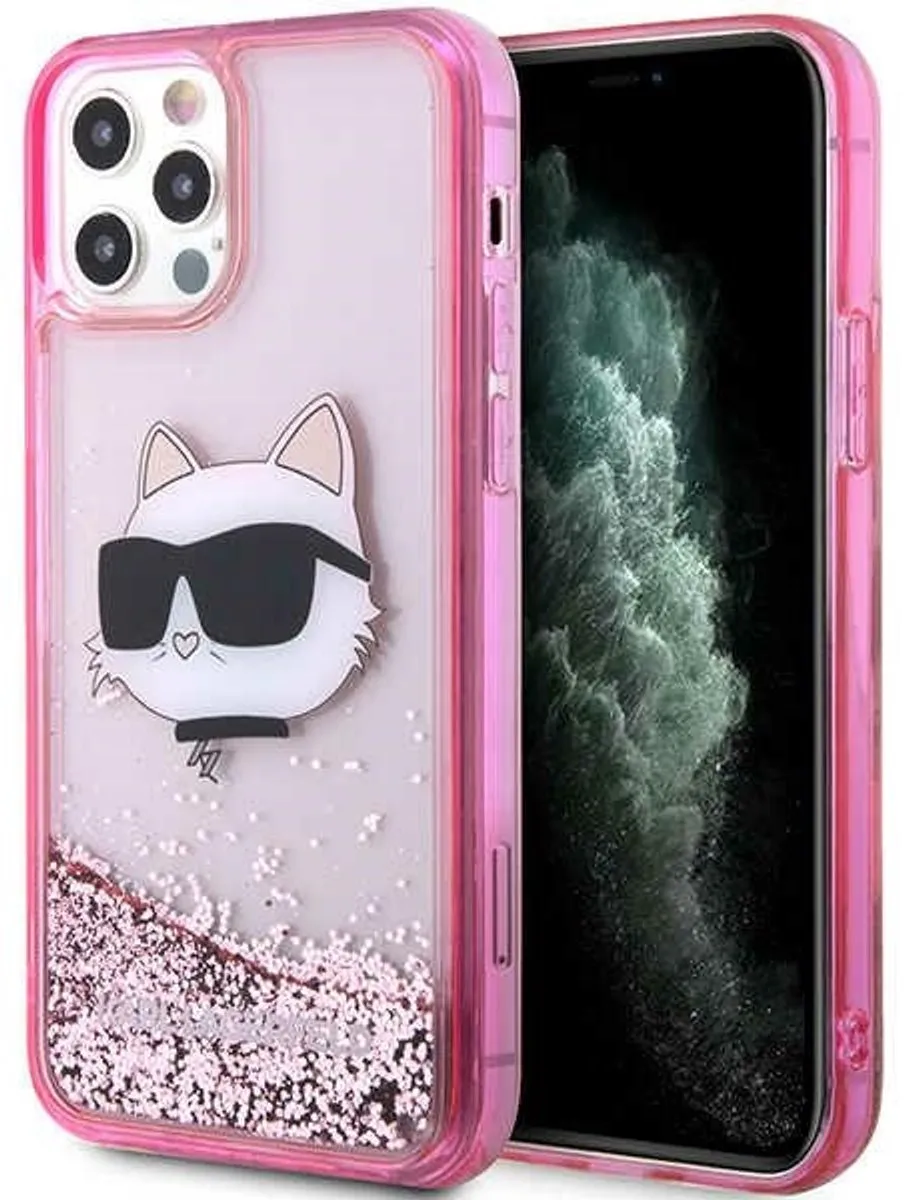 Karl Lagerfeld Glitter Choupette iPhone 12 Hoesje