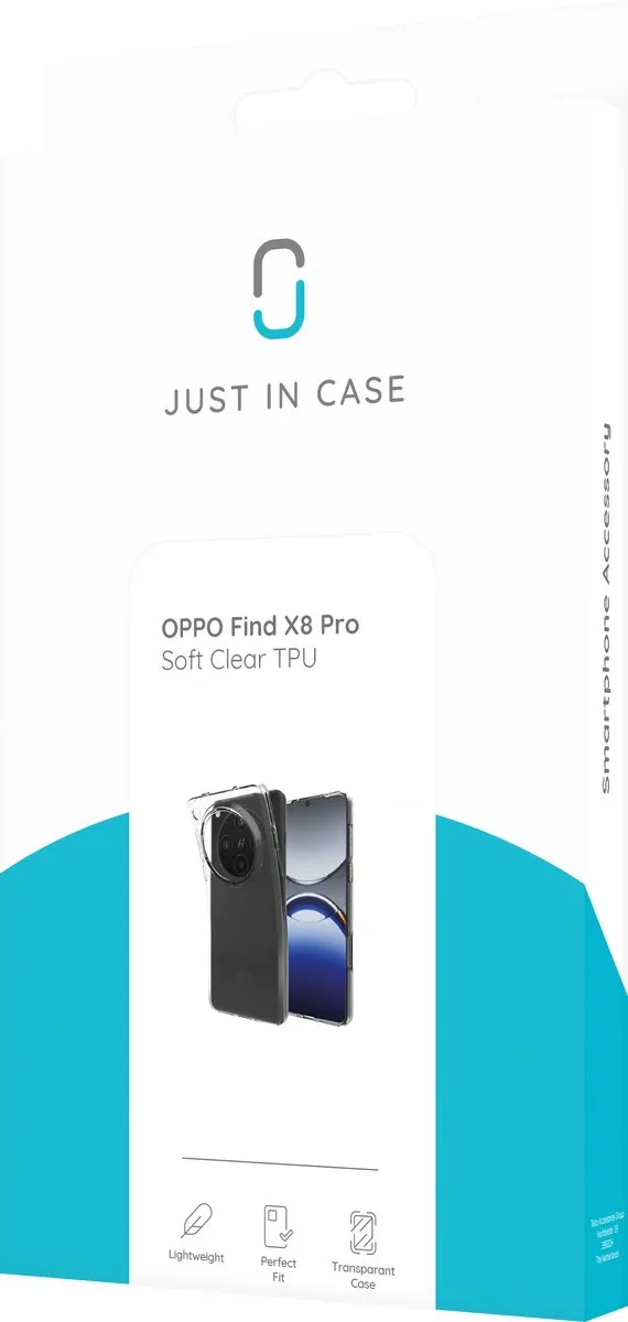 Just in Case Oppo Find X8 Pro Siliconen Hoesje - Transparant - MPN 8505347