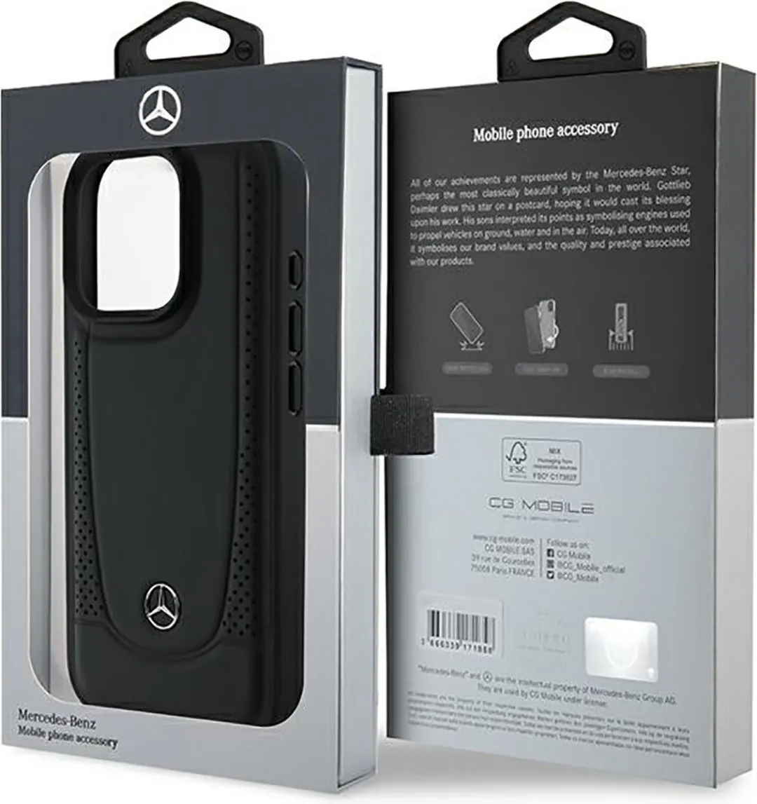 Mercedes-Benz Backcase Hoesje iPhone 16 Pro Max MEHCP16XARMBK - Zwart