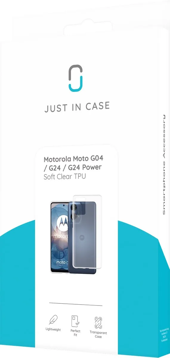 Just in Case Moto G04/G04s/G24/G24 Power Siliconen Hoesje - Transparant