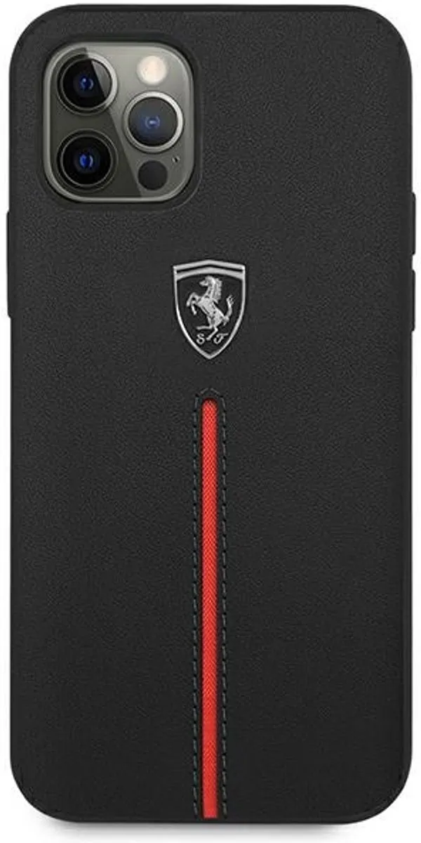 Ferrari Backcover iPhone 12 Pro Max 3700740479377 - Zwart
