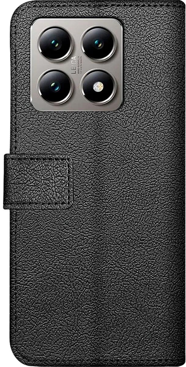 Just in Case Bookcase Classic Hoesje Xiaomi 14T Pro - 2 Pasjes - Zwart - afbeelding 6 van 6