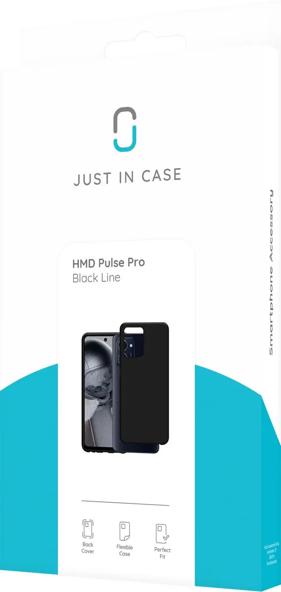 Just in Case Hoesje HMD Pulse Pro Siliconen 8491107 - Zwart - afbeelding 6 van 6