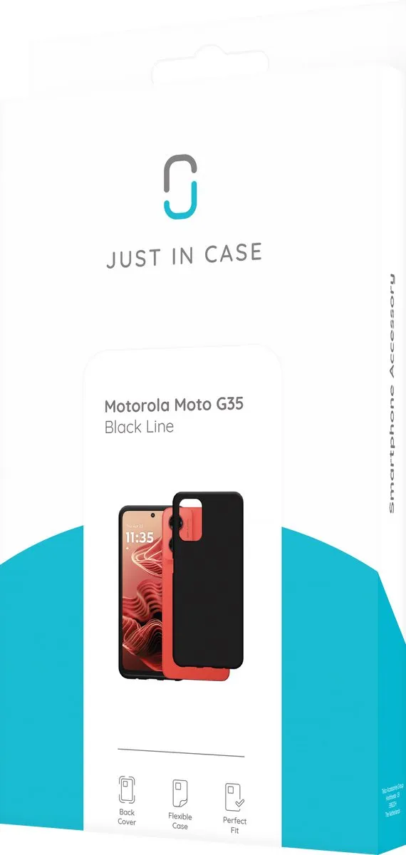 Just in Case Moto G35 Siliconen Hoesje - Zwart - 8501967 - afbeelding 6 van 6