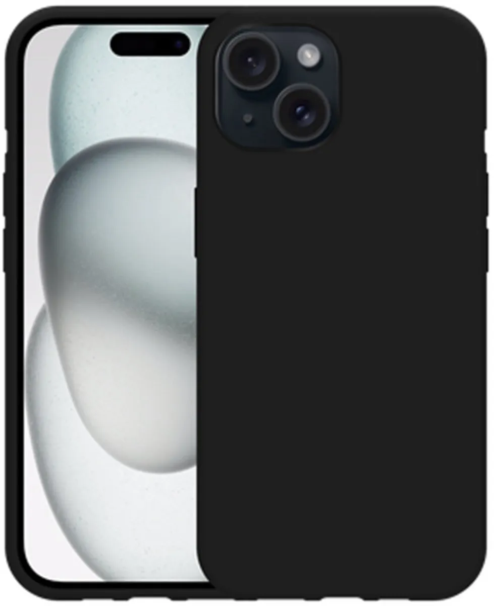 Just in Case iPhone 15 Hoesje Siliconen 8129628 - Zwart