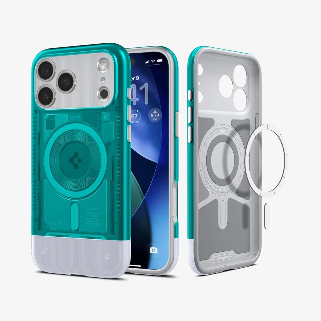 Spigen Classic C1 ACS09961 iPhone 17 Pro Hoes - Blauw