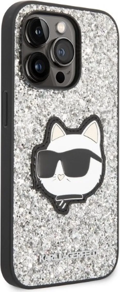 Karl Lagerfeld Glitter Choupette Telefoonsticker - Zilver - afbeelding 6 van 6
