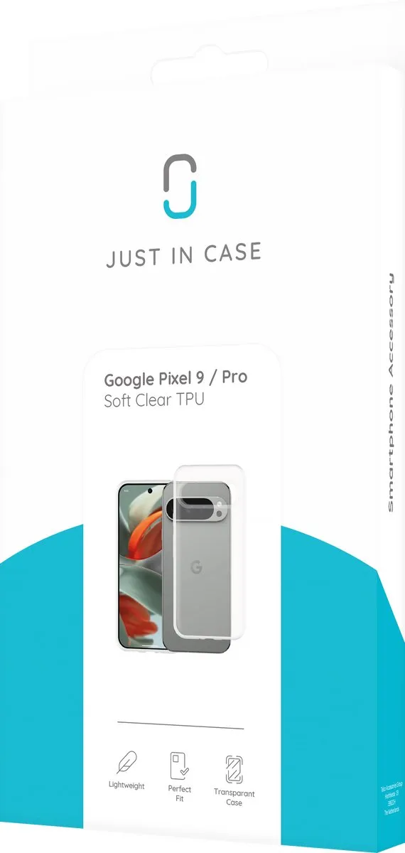 Just in Case Siliconen Hoesje Google Pixel 9/9 Pro - Transparant