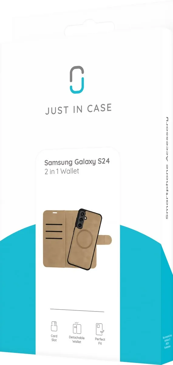 Just in Case Samsung Galaxy S24 Hoesje 8436795 - 2-in-1 Bookcase Bruin