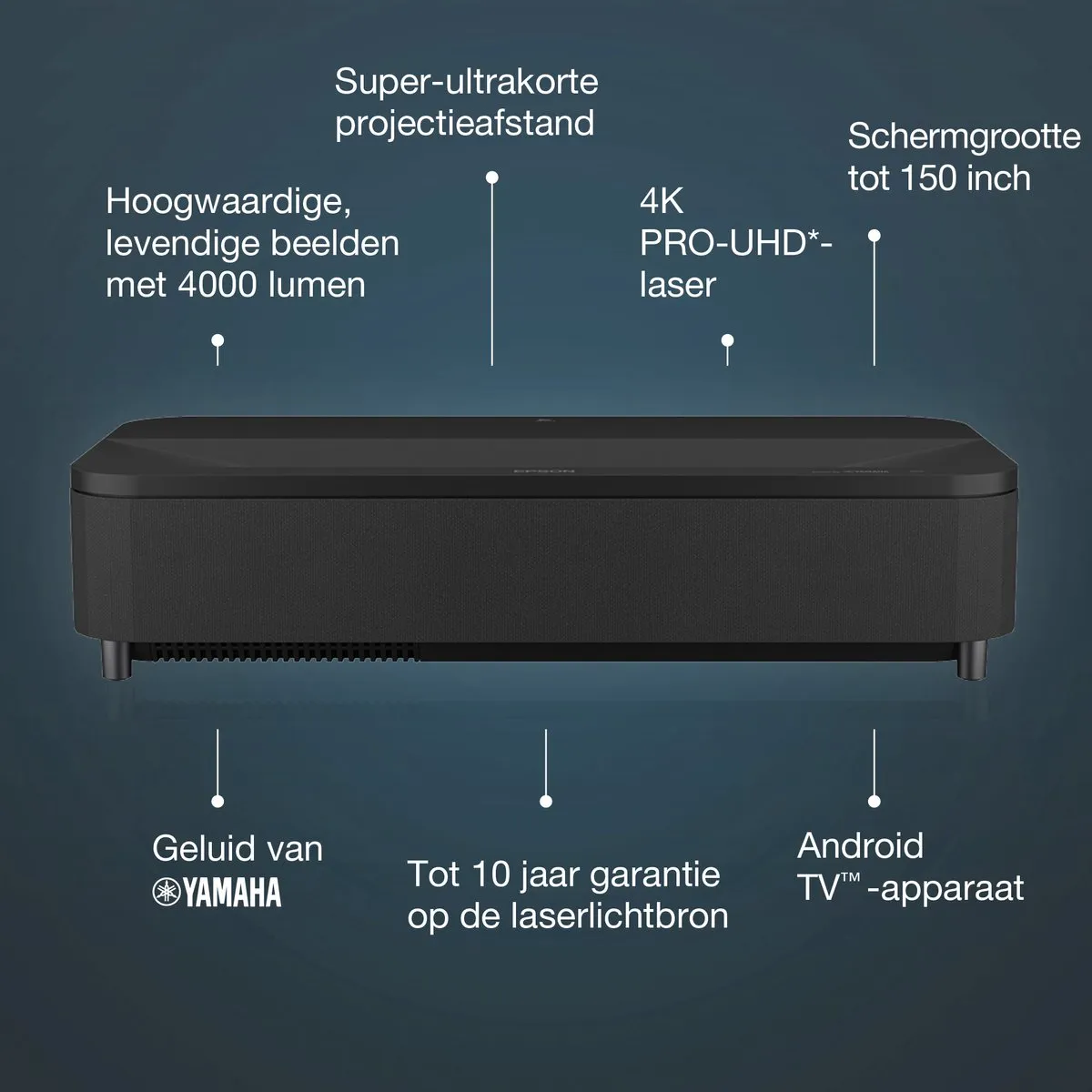 Epson EpiqVision Ultra EH-LS800 Beamer - Zwart