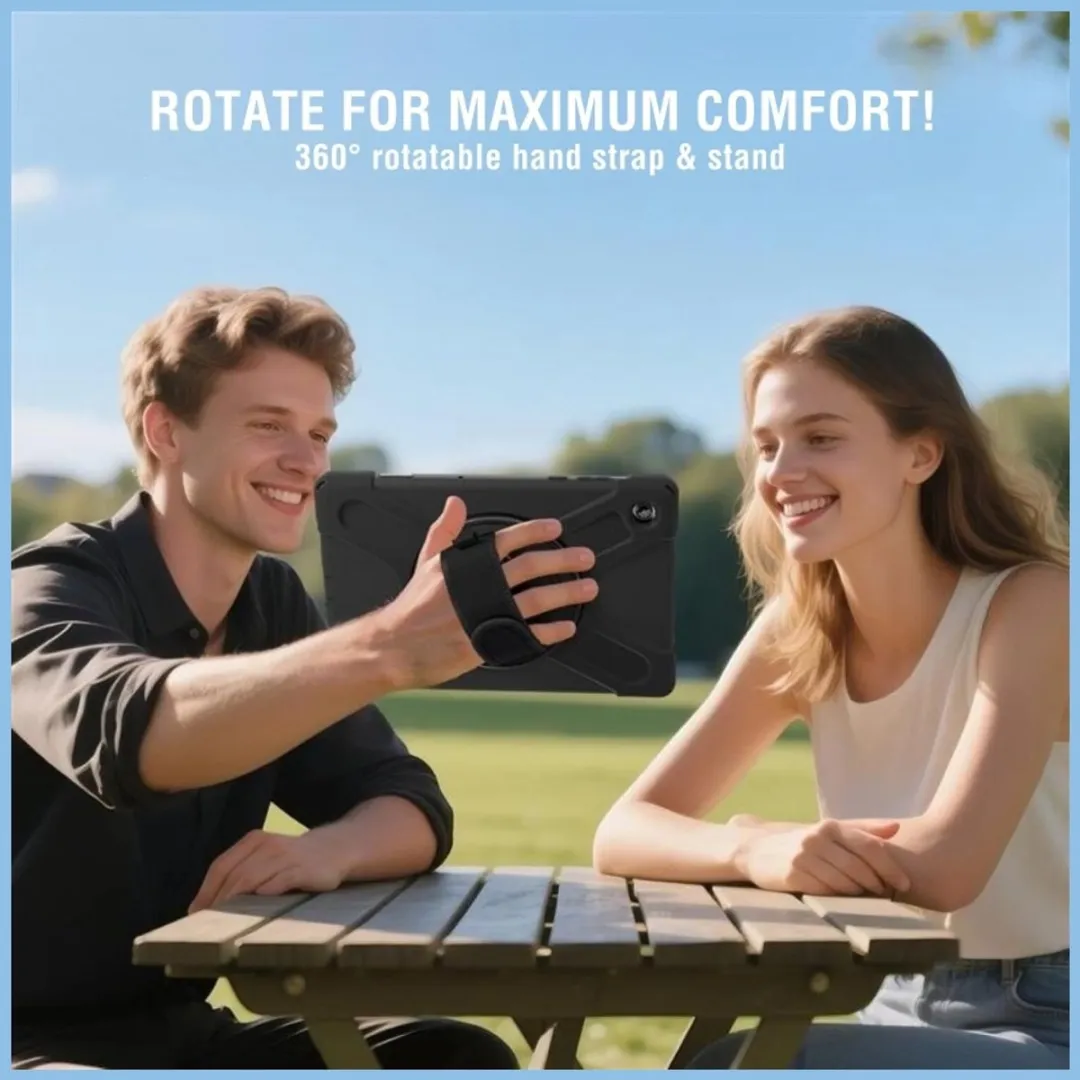 4Smarts Rugged Case Grip Tablethoes - Samsung 8.7" - Zwart - afbeelding 6 van 6