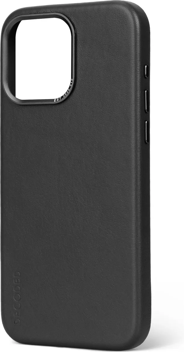 Decoded Leren Hoesje iPhone 15 Pro D24IPO15PBC1BK - MagSafe - Zwart