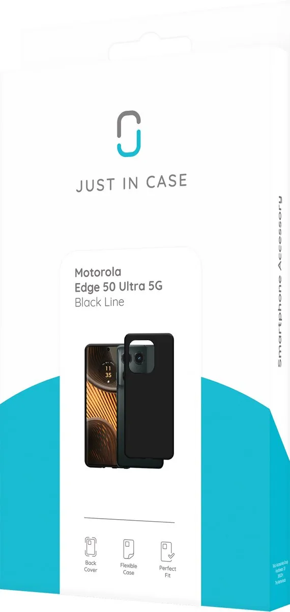 Just in Case Motorola Edge 50 Ultra Hoesje Siliconen - Zwart