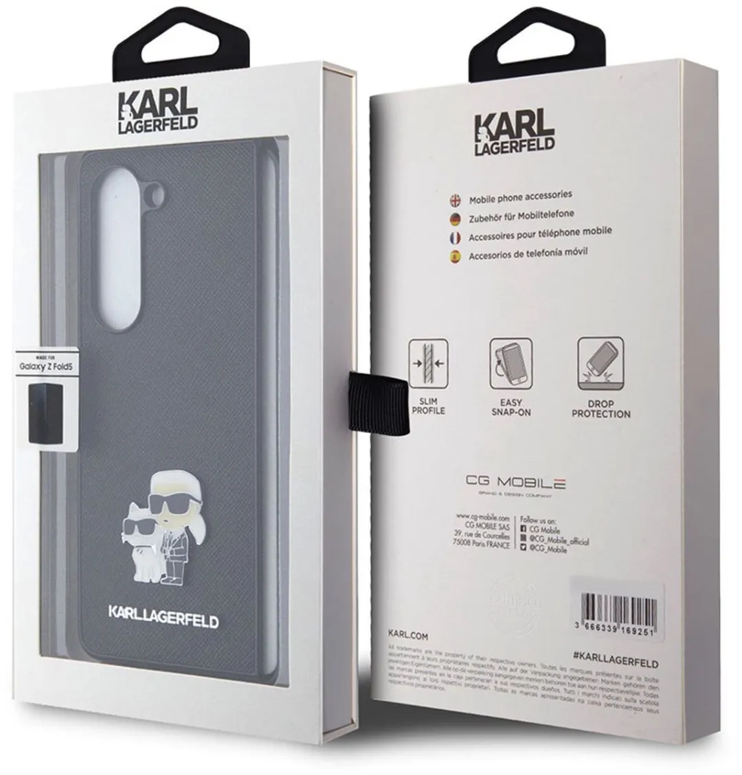 Karl Lagerfeld Saffiano Hoesje Zwart KLHCZFD5SAKCNPK