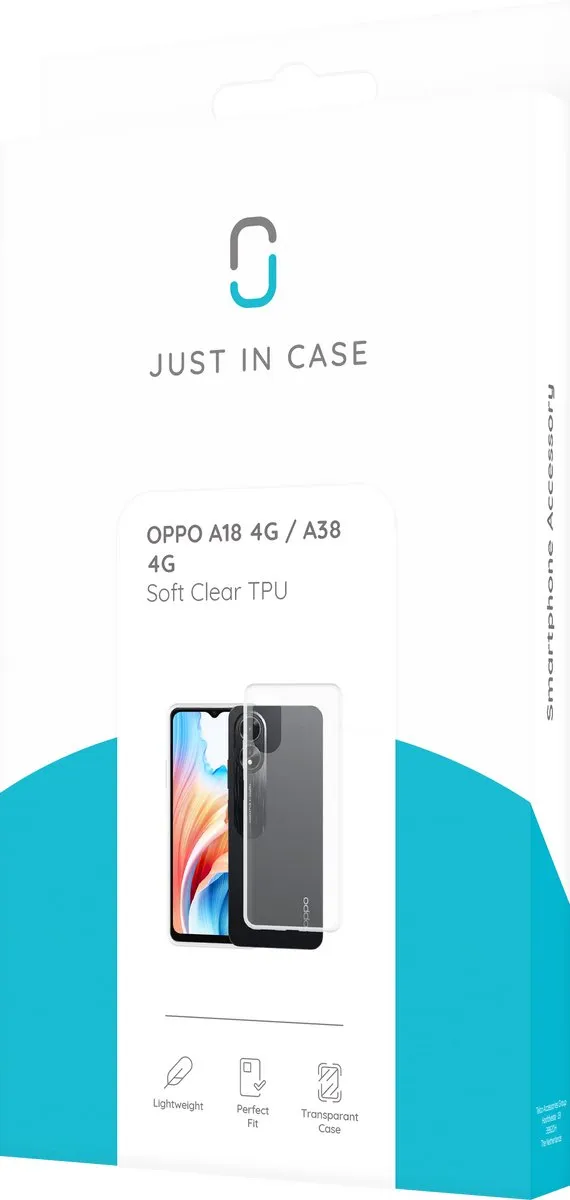 Just in Case Oppo A18/A38 Siliconen Hoesje - Transparant