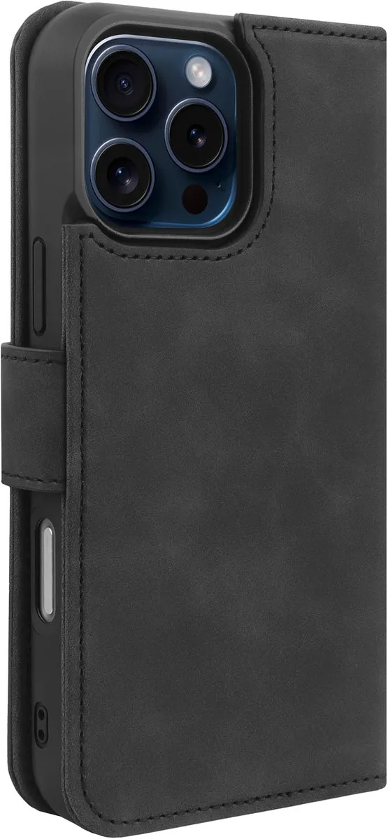 Just in Case iPhone 16 Pro Hoesje 2-in-1 - 3 Pasjes - Zwart