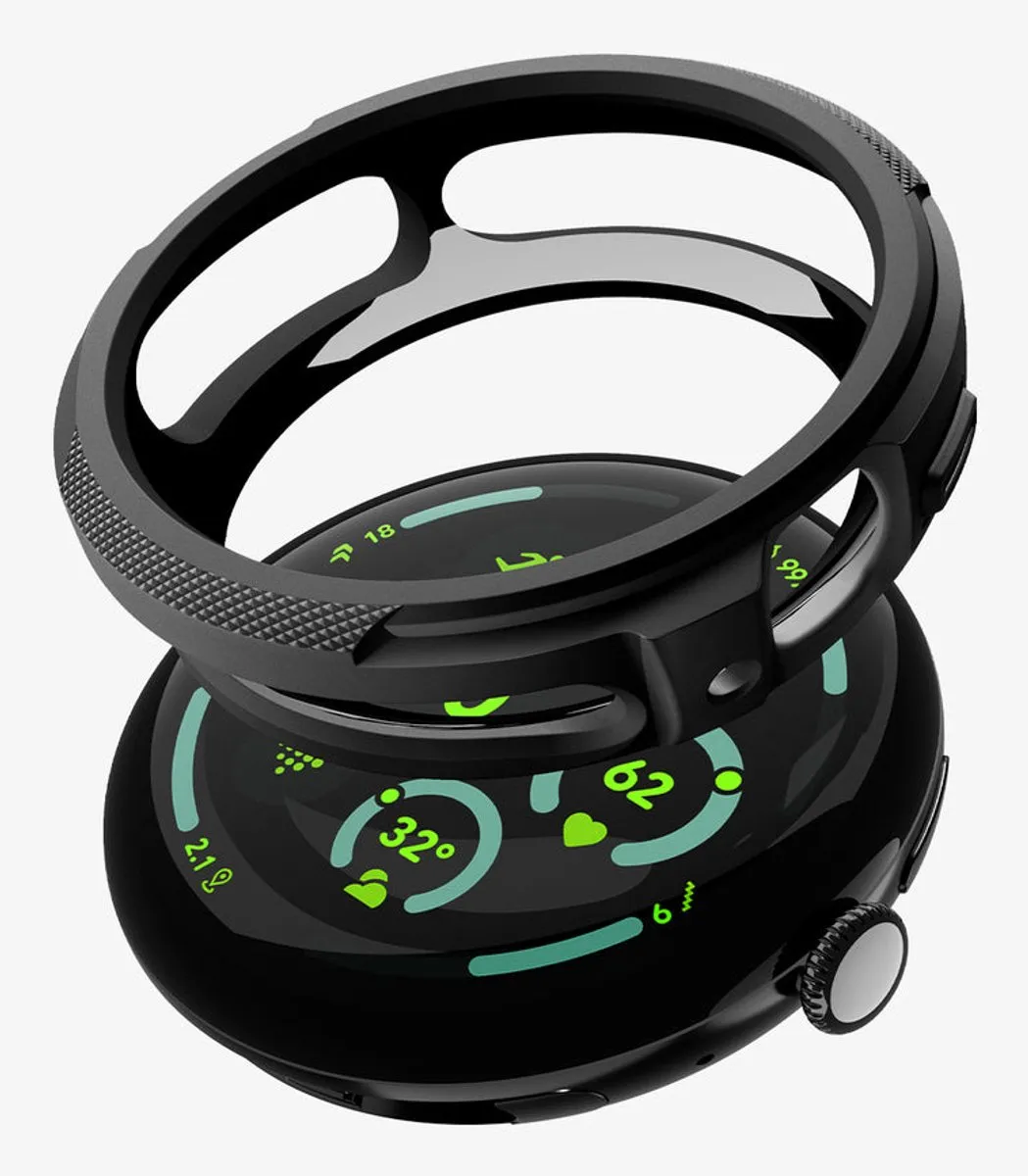 Spigen Ggle Pxl Watch4 45mm Hoesje - Zwart