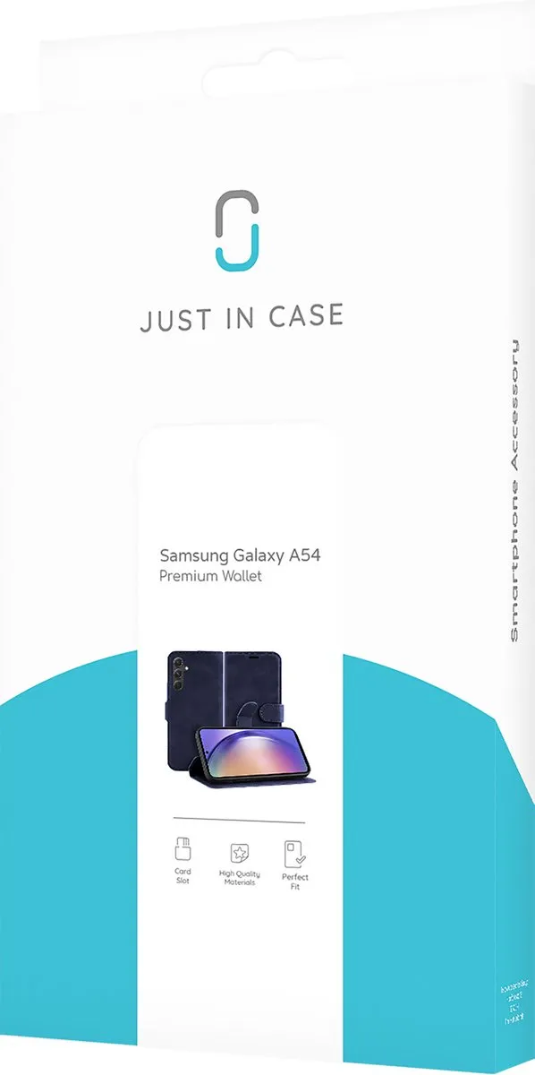 Just in Case Samsung Galaxy A54 Hoesje - Blauw - 4 Pasjes