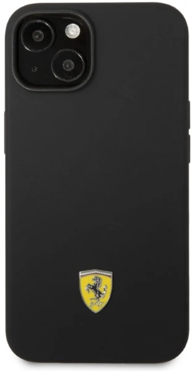 Ferrari Silicone Back Case MagSafe iPhone 14 - Zwart