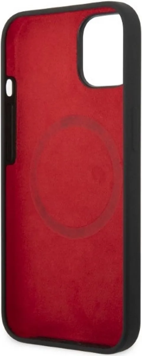 Ferrari Silicone Back Case MagSafe iPhone 14 - Zwart
