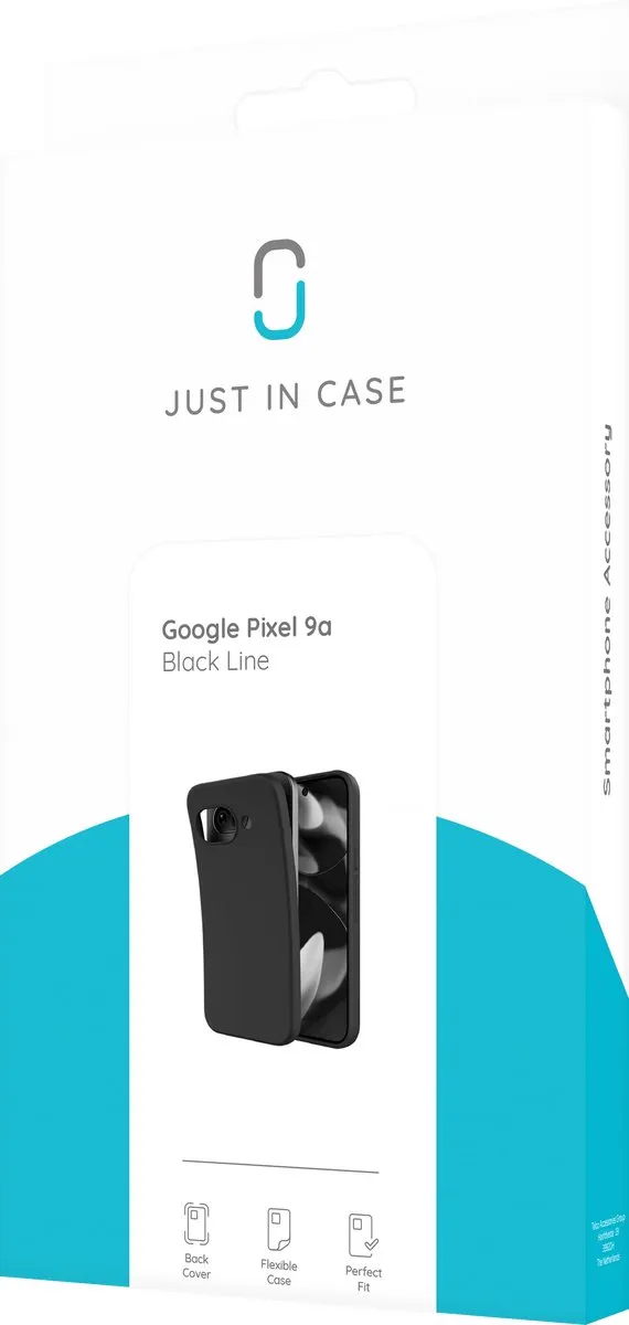 Just in Case Hoesje Google Pixel 9a Siliconen - Zwart - afbeelding 6 van 6