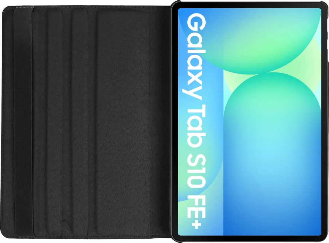 Just in Case Galaxy Tab S10 FE Plus Hoes 12" - 360° Draaibaar - Zwart