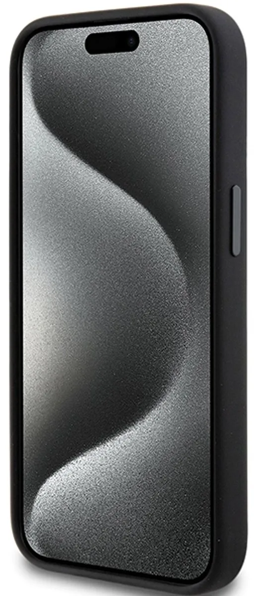 Karl Lagerfeld Silicone Choupette iPhone 15 Plus Hoesje - Zwart