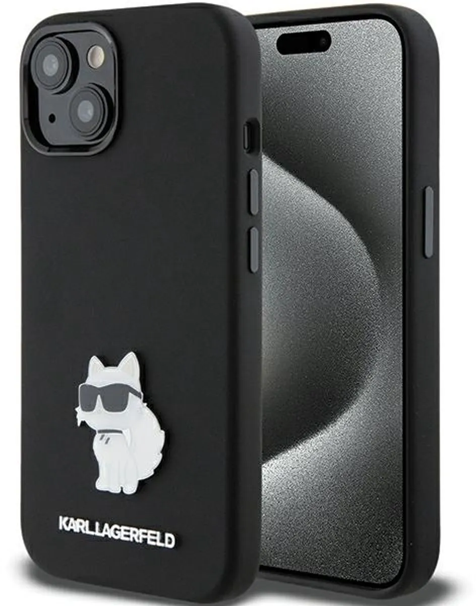 Karl Lagerfeld Silicone Choupette iPhone 15 Plus Hoesje