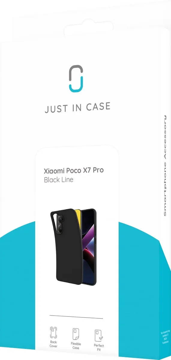 Just in Case Hoesje Xiaomi Poco X7 Pro Siliconen - Zwart