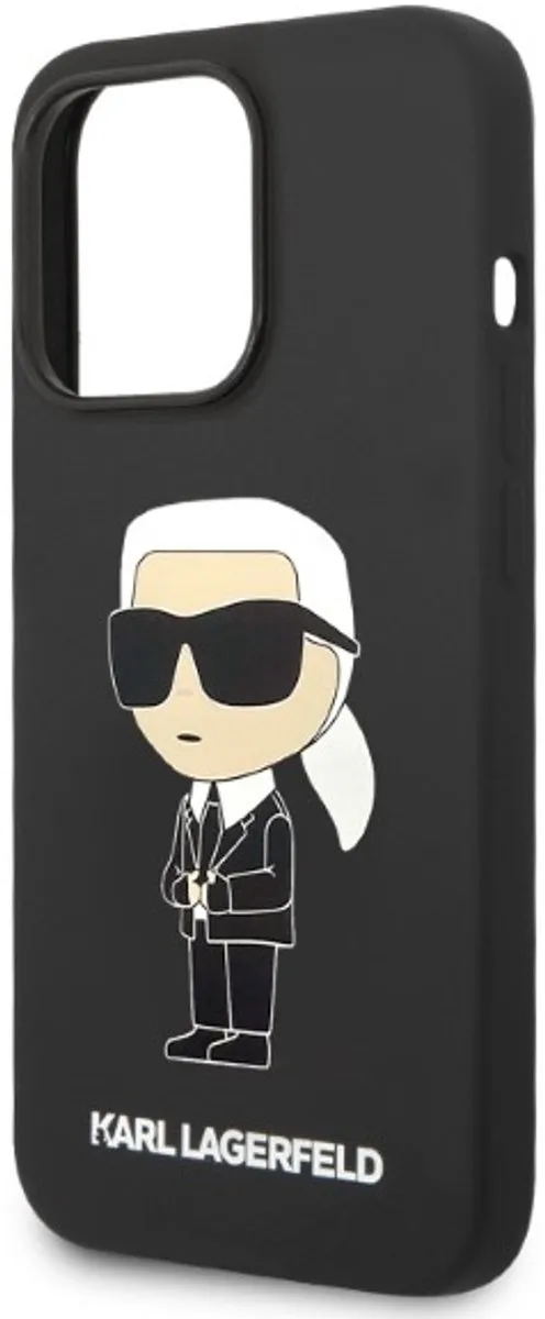 Karl Lagerfeld iPhone 14 Pro Max Siliconen Hoes - Zwart - MagSafe