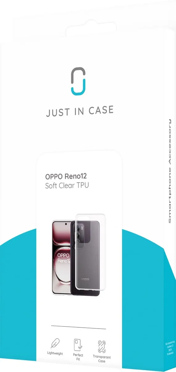 Just in Case Oppo Reno12 Siliconen Hoesje - Transparant - MPN 8333124
