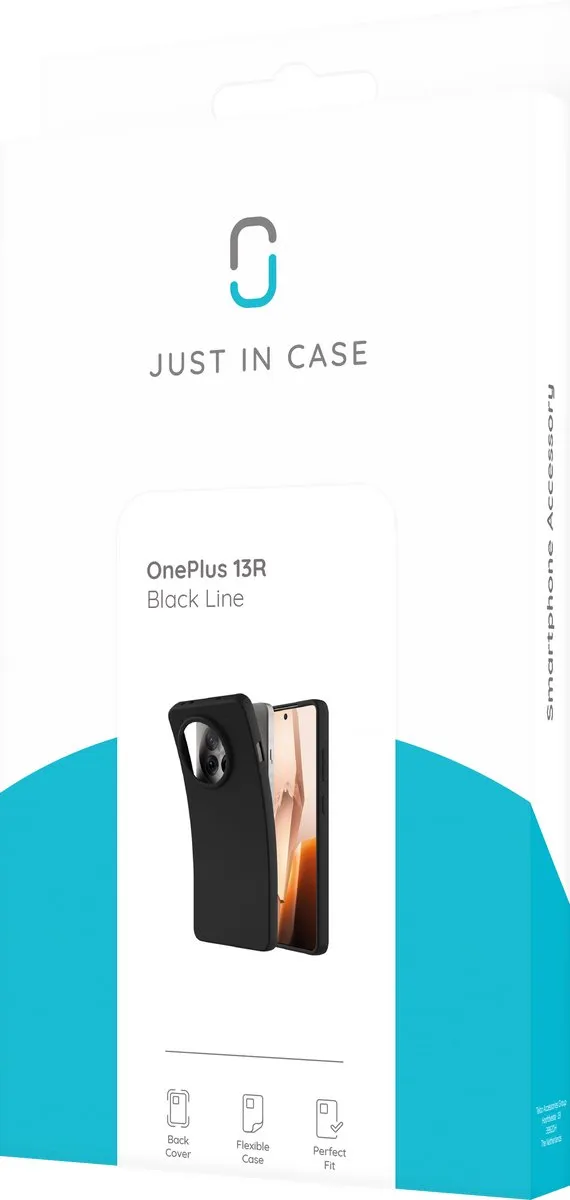 Just in Case Hoesje OnePlus 13R Siliconen - Zwart - 8505293 - afbeelding 6 van 6