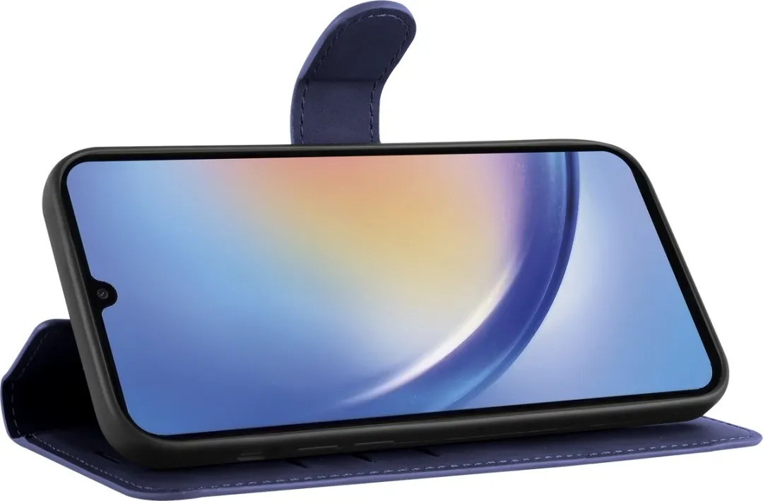 Just in Case Hoesje Samsung Galaxy A34 - 4 Pasjes Blauw