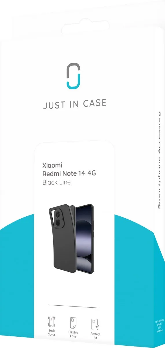 Just in Case Hoesje Xiaomi Redmi Note 14 - Siliconen - Zwart