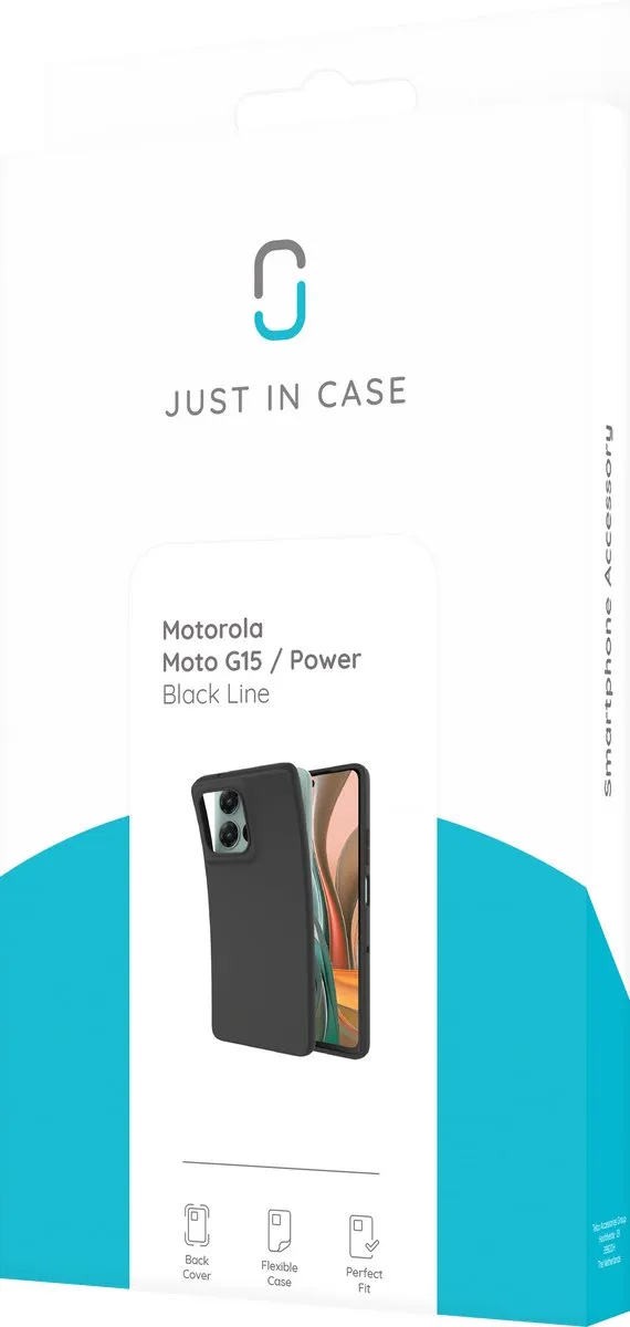 Just in Case Moto G15 Siliconen Hoesje - Zwart