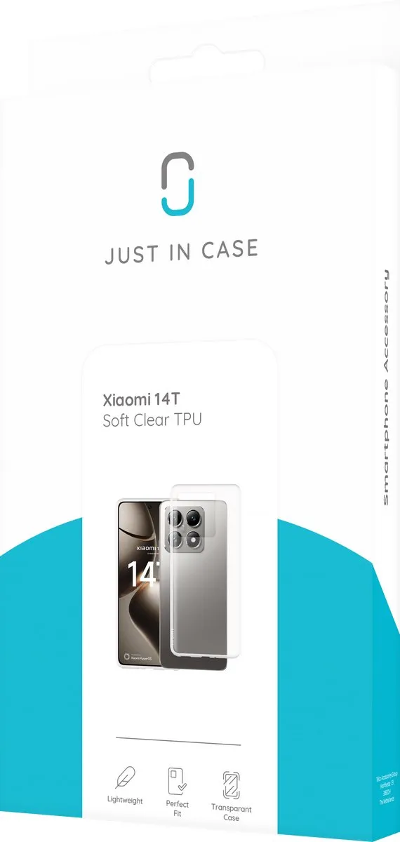 Just in Case Hoesje Xiaomi 14T Pro Siliconen - Transparant