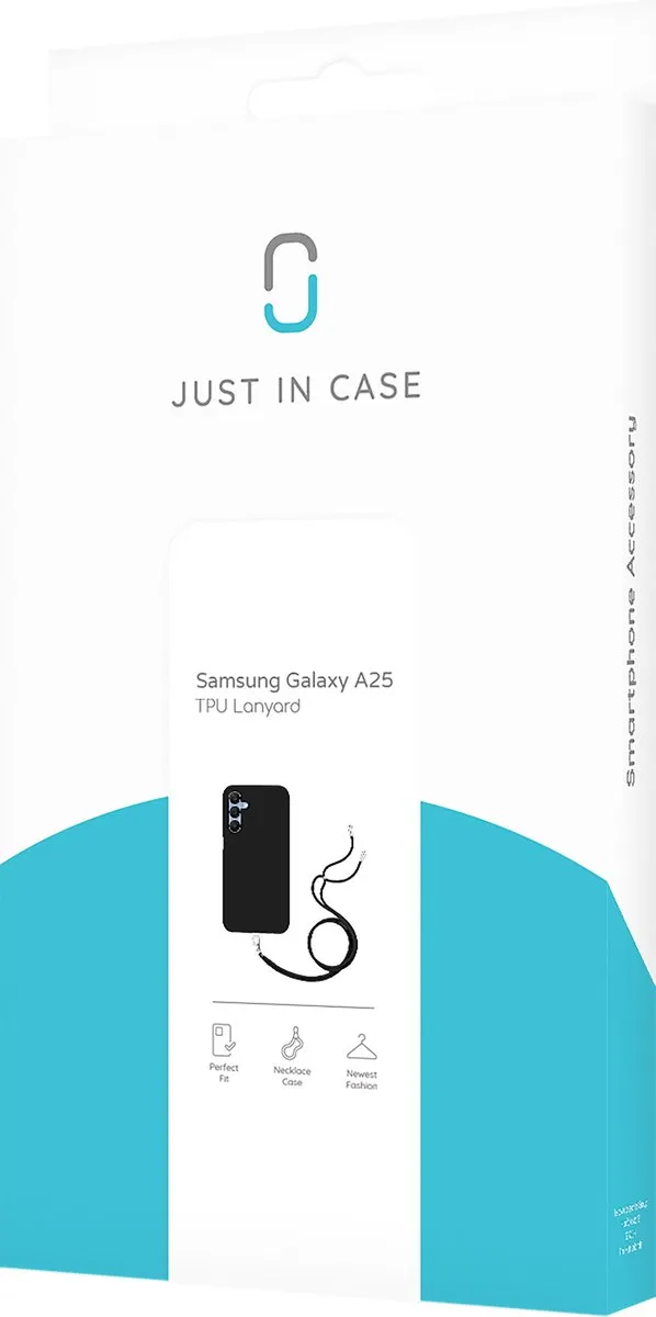 Just in Case Hoesje met Koord Samsung Galaxy A25 - Zwart