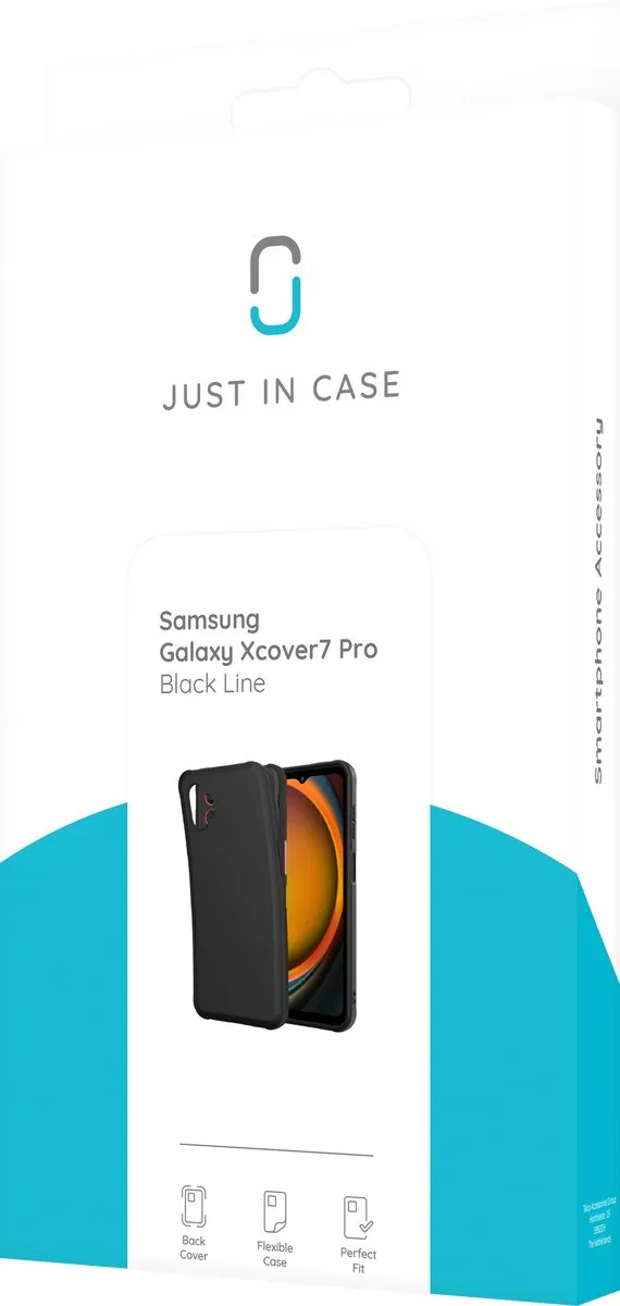 Just in Case Hoesje Samsung Galaxy Xcover 7 Pro Siliconen - Zwart