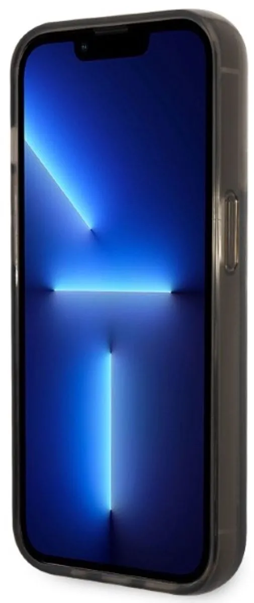Karl Lagerfeld Glitter Choupette iPhone 14 Pro Max Hoesje - Zwart