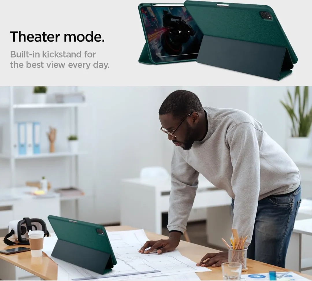Spigen Urban Fit Book Case Hoesje - iPad Pro 13" M4 Groen