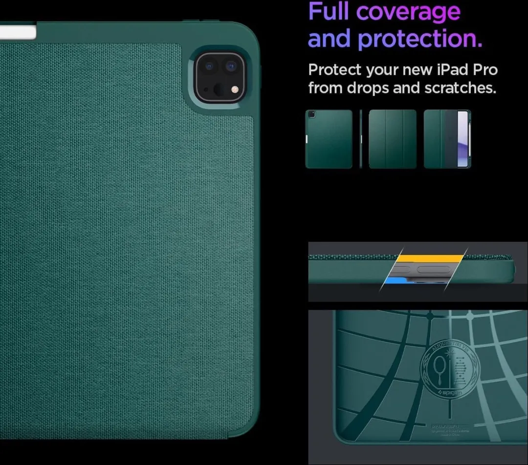 Spigen Urban Fit Book Case Hoesje - iPad Pro 13" M4 Groen