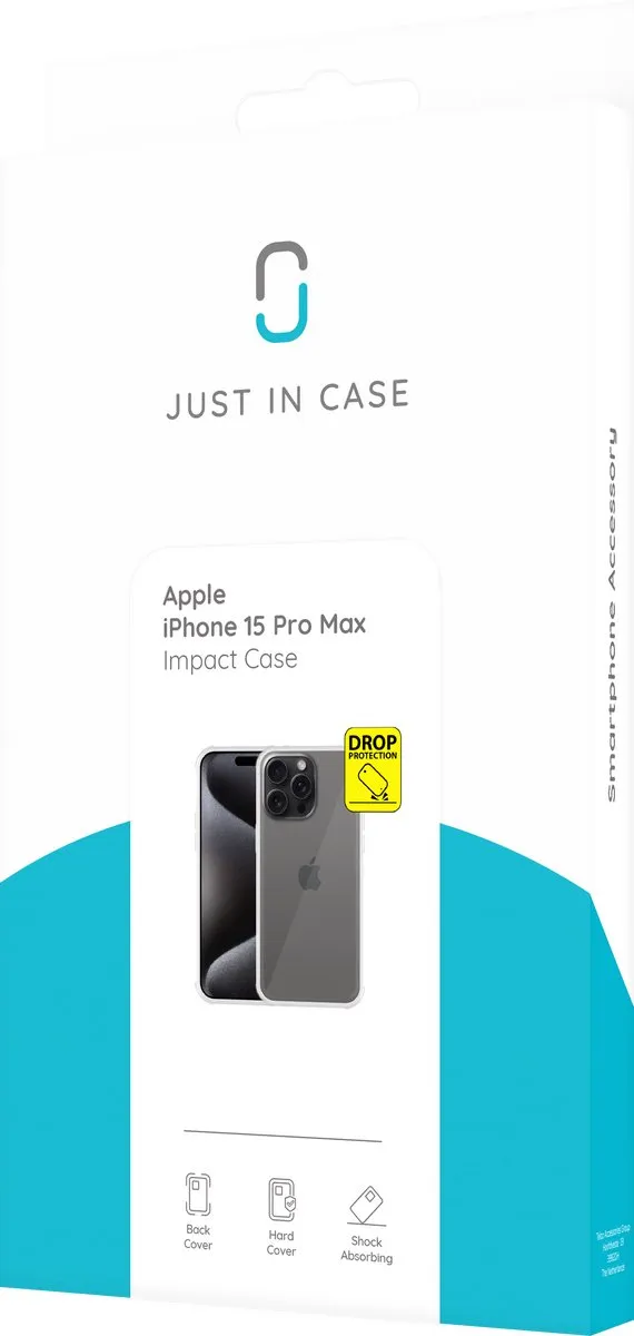 Just in Case iPhone 15 Pro Max Hoesje 8448293 - Transparant