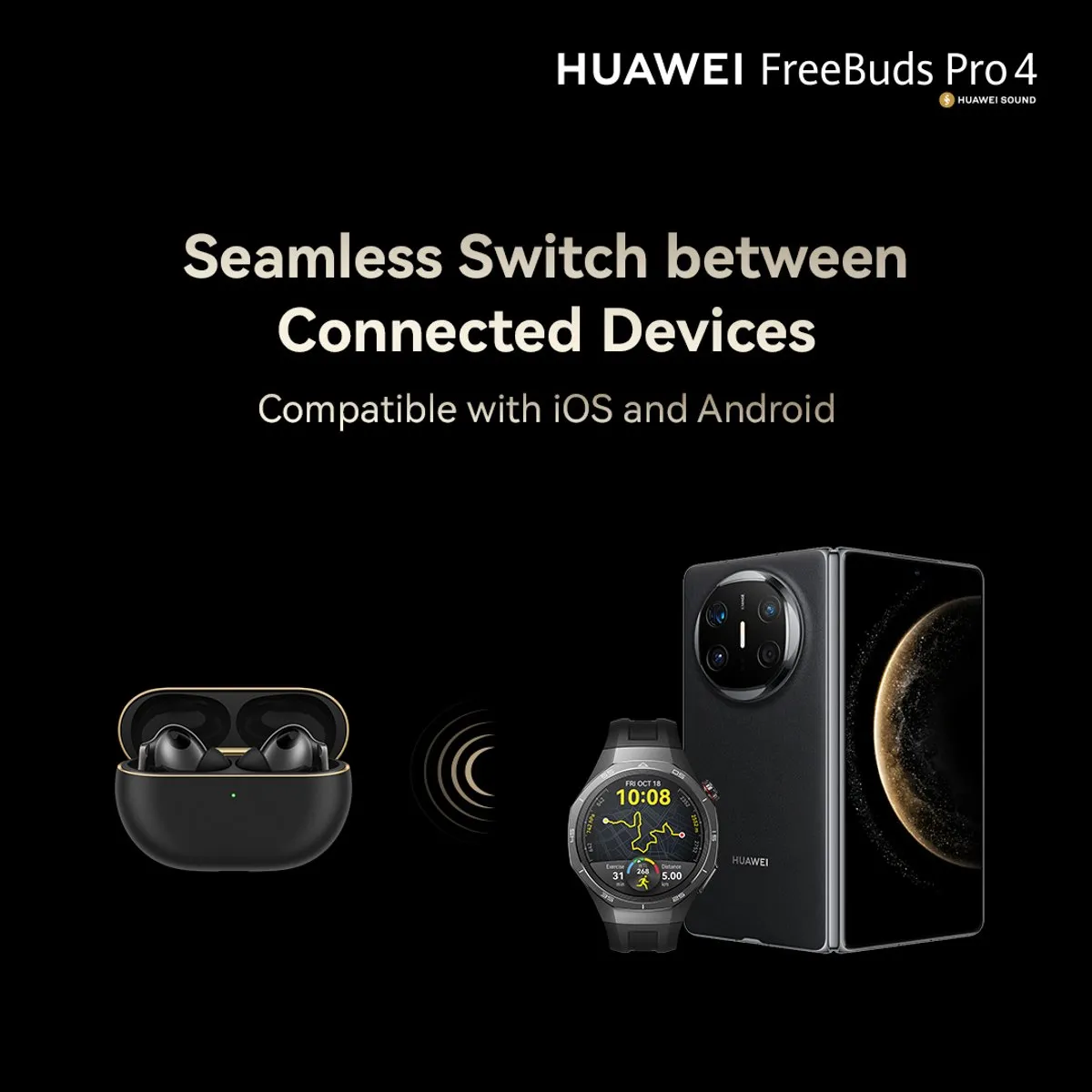 Huawei FreeBuds Pro 4 55037962 - Zwart