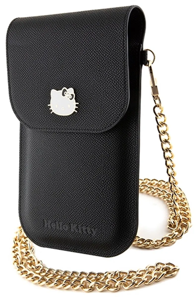 Hello Kitty Leren Handtas - Zwart - Metal Logo - afbeelding 6 van 6